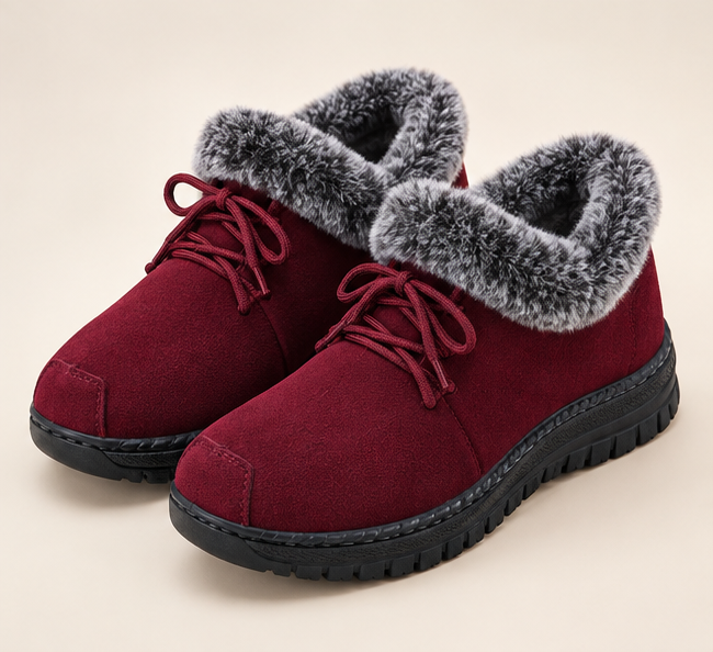 Chaussures d’hiver femme fourrées - Bordeaux