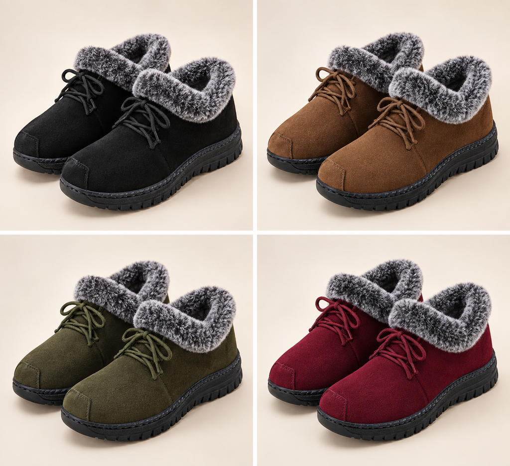 Chaussures d’hiver femme fourrées - quatre coloris