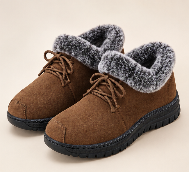 Chaussures d’hiver femme fourrées - Marron