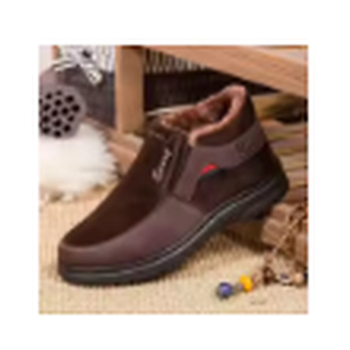 Chaussures d’hiver homme doublées - Marron