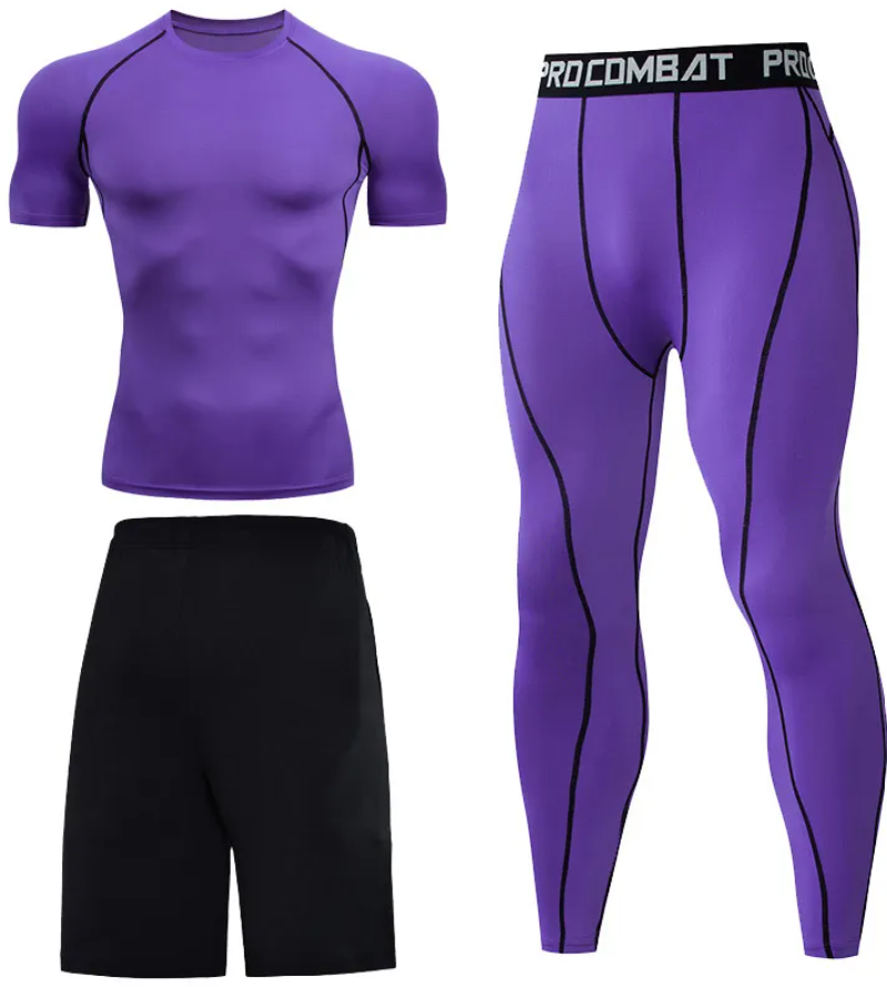Style 12 - ensemble de compression homme 3 pièces