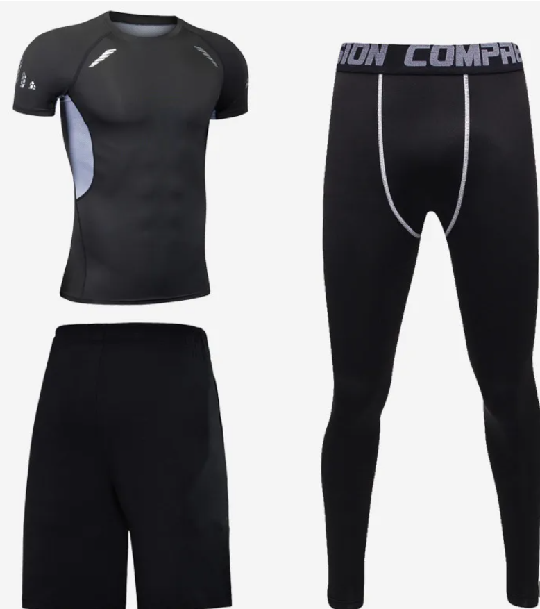 Style 4 - ensemble de compression homme 3 pièces