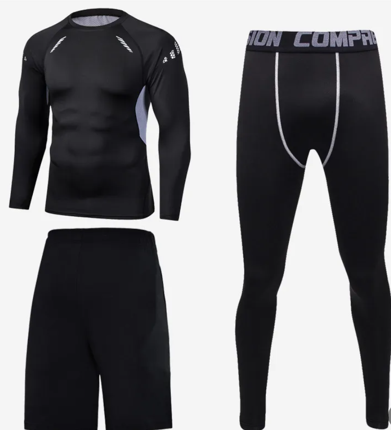Style 5 - ensemble de compression homme 3 pièces