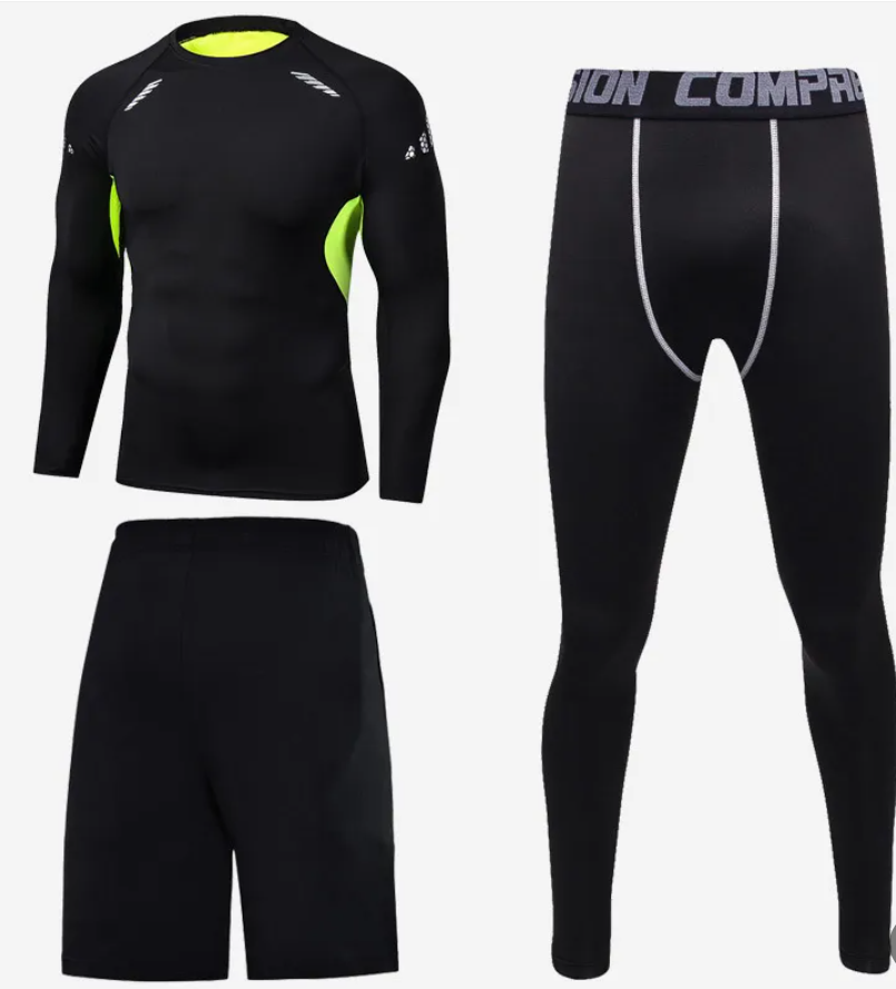 Style 7 - ensemble de compression homme 3 pièces