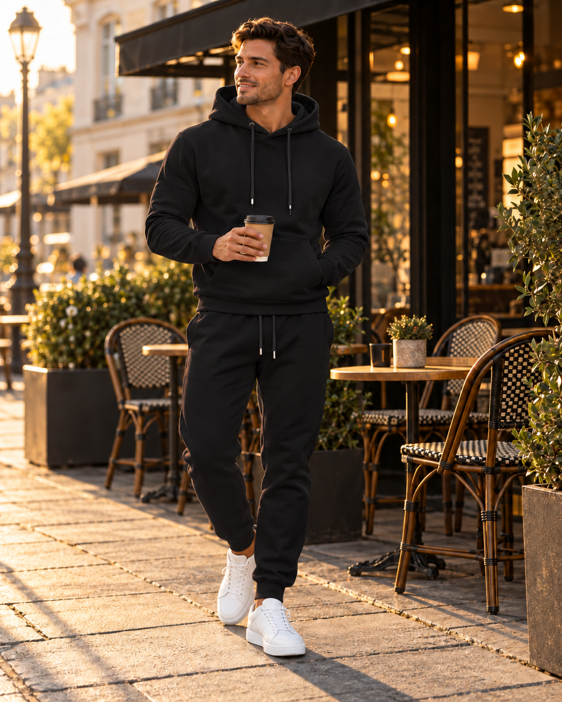 Ensemble sweat à capuche homme - Noir