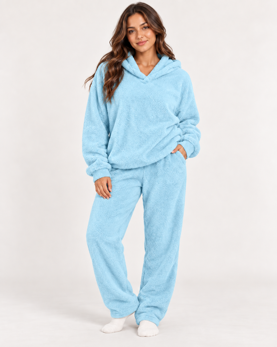 Ensemble polaire femme 2 pièces - Bleu