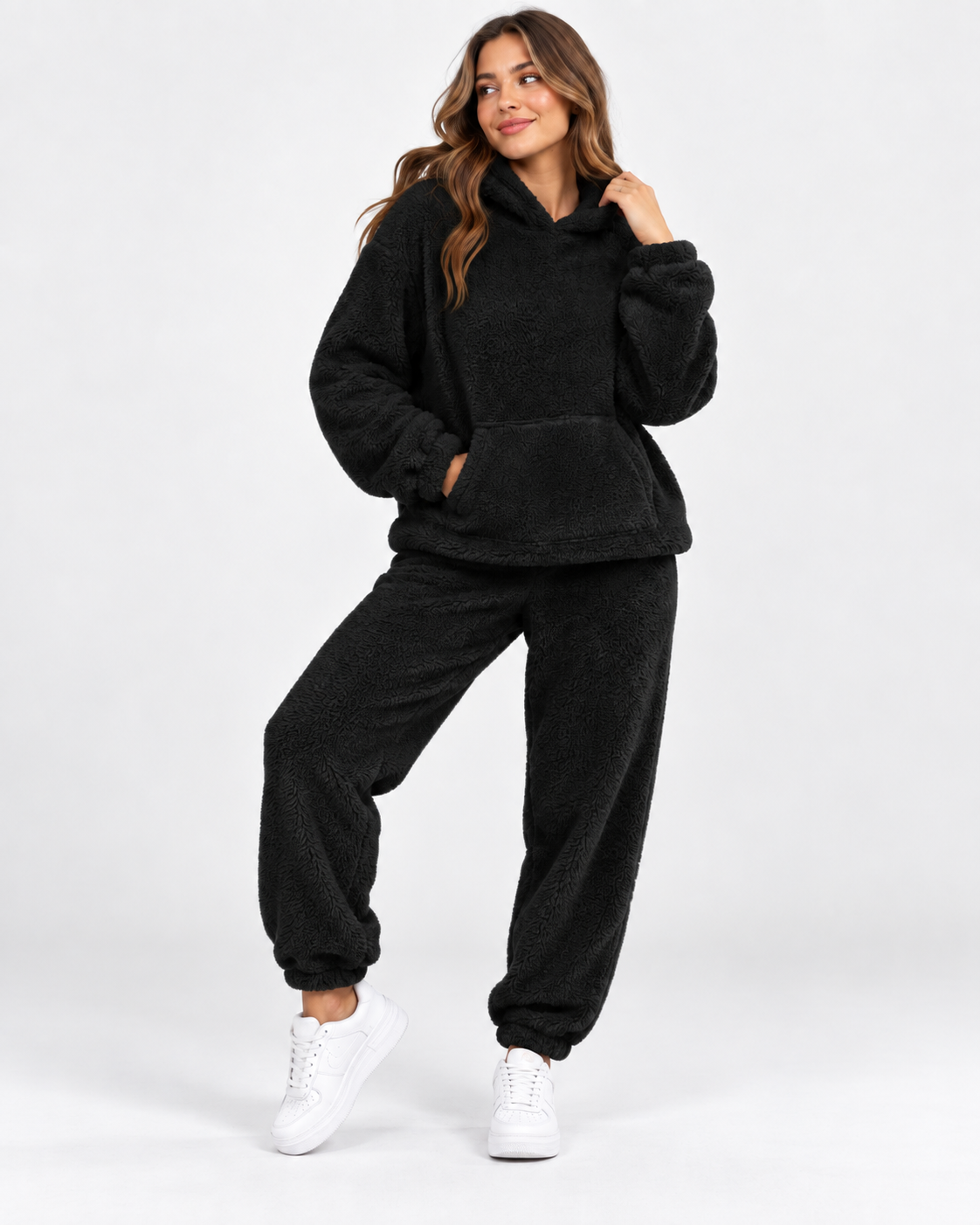 Ensemble polaire femme 2 pièces - Noir