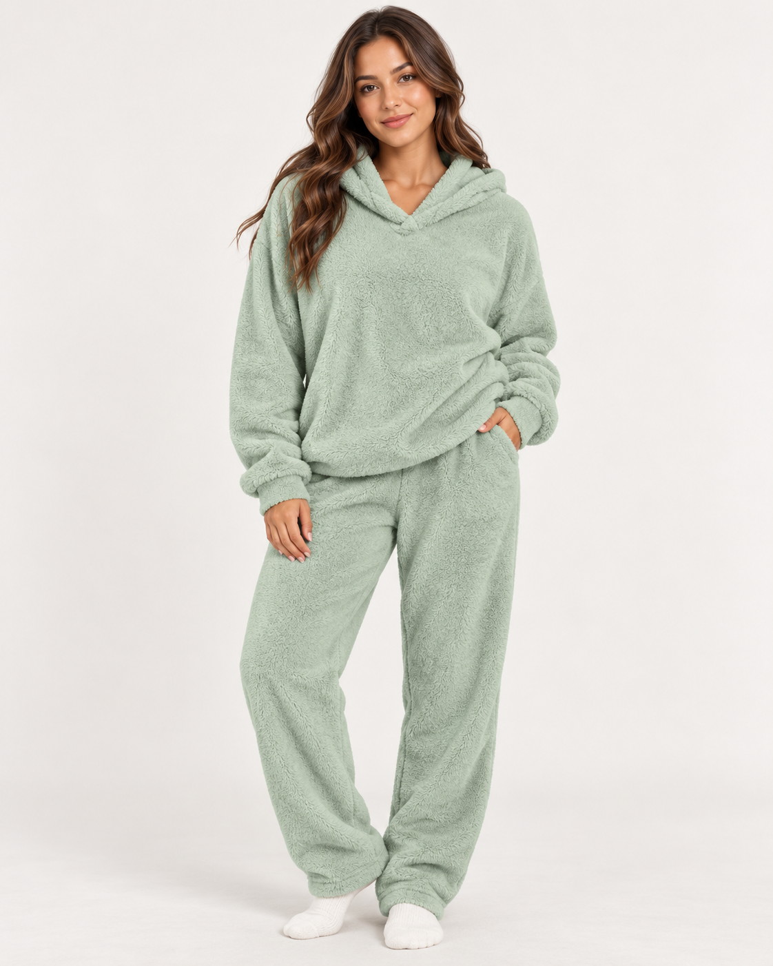 Ensemble polaire femme 2 pièces - Vert