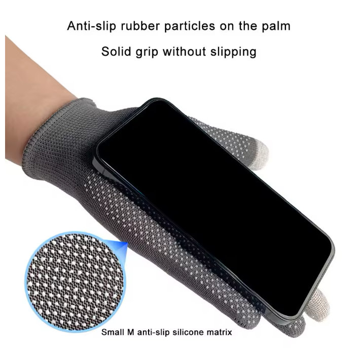 Gants antidérapants avec prise smartphone