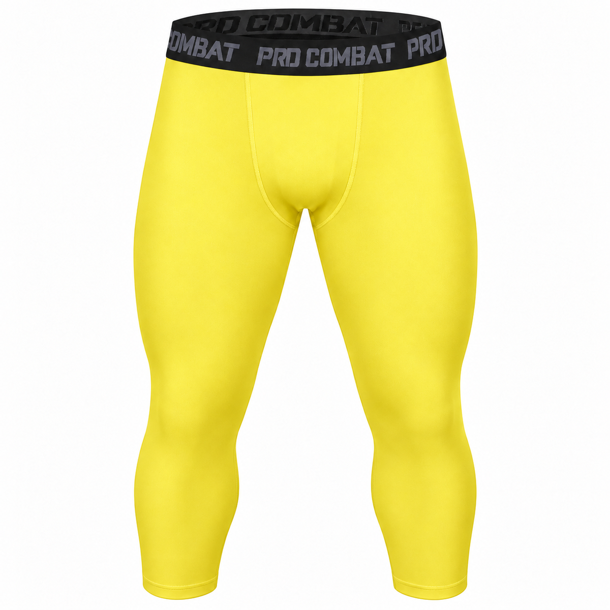 Legging de compression homme 3/4 - Jaune
