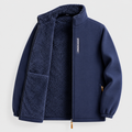 Veste polaire homme doublée chaude - Bleu marine