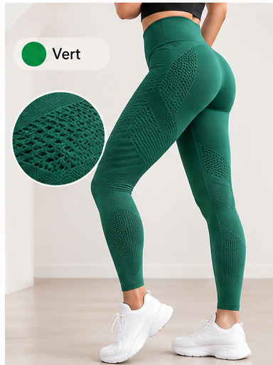 Legging sculptant femme vert – taille haute BYTOKKI