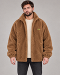 Veste teddy homme Marron — mannequin de face